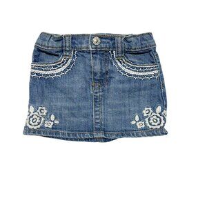 Baby Gap Toddler Girls Embroidered Denim Skirt